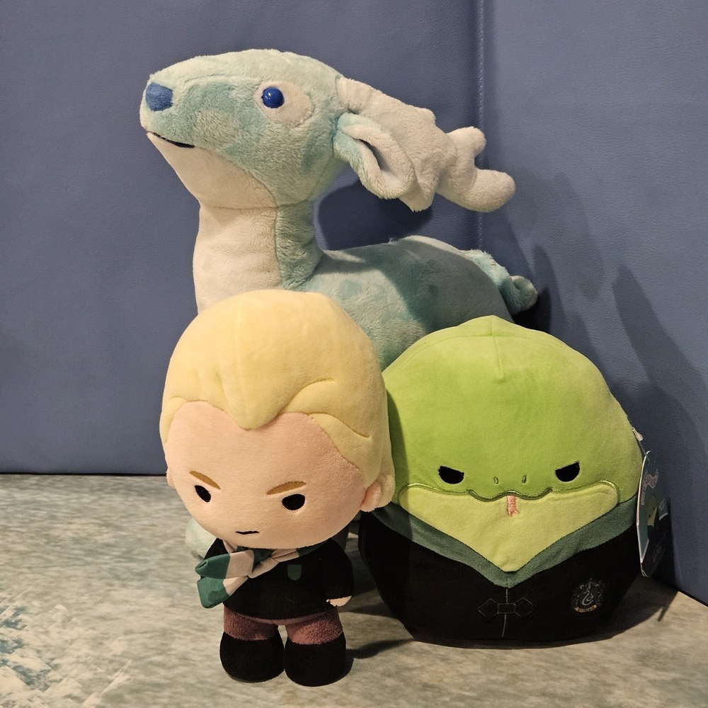 Harry Potter Plush Lot Build-A-Bear Patronus Stag Draco Malfoy‎ Slytherin Snake